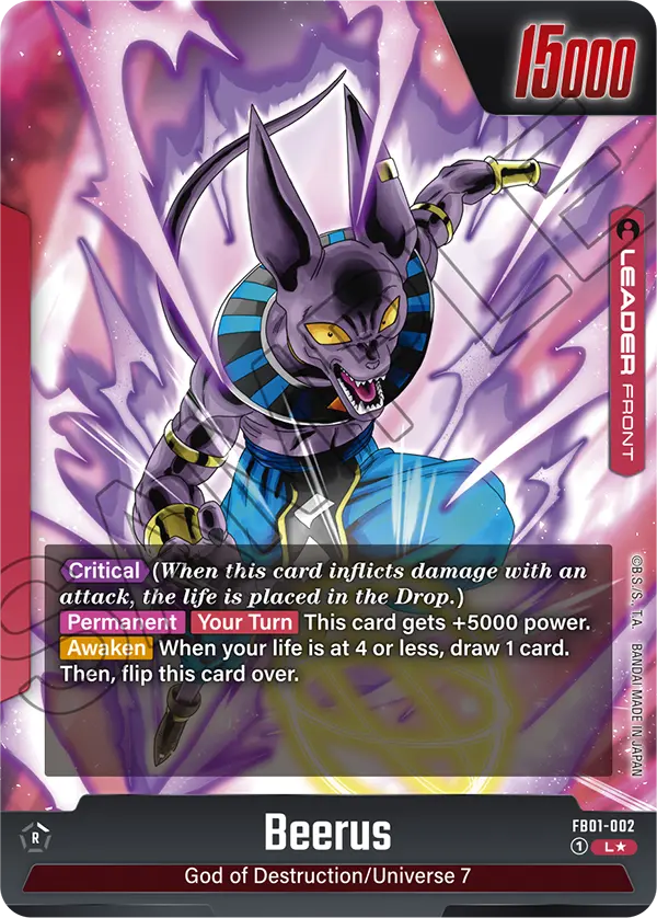 Beerus FB01 002 Alternate Art